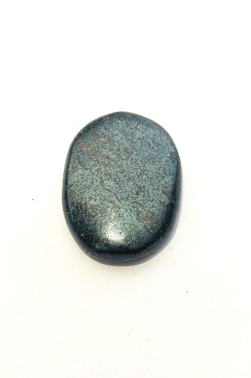 crystalmiracle Beautiful Hematite Thumb Worry Stone Positive Energy Crystal Healing for Reiki Protective Meditation Feng Shui Gifts for Men Women